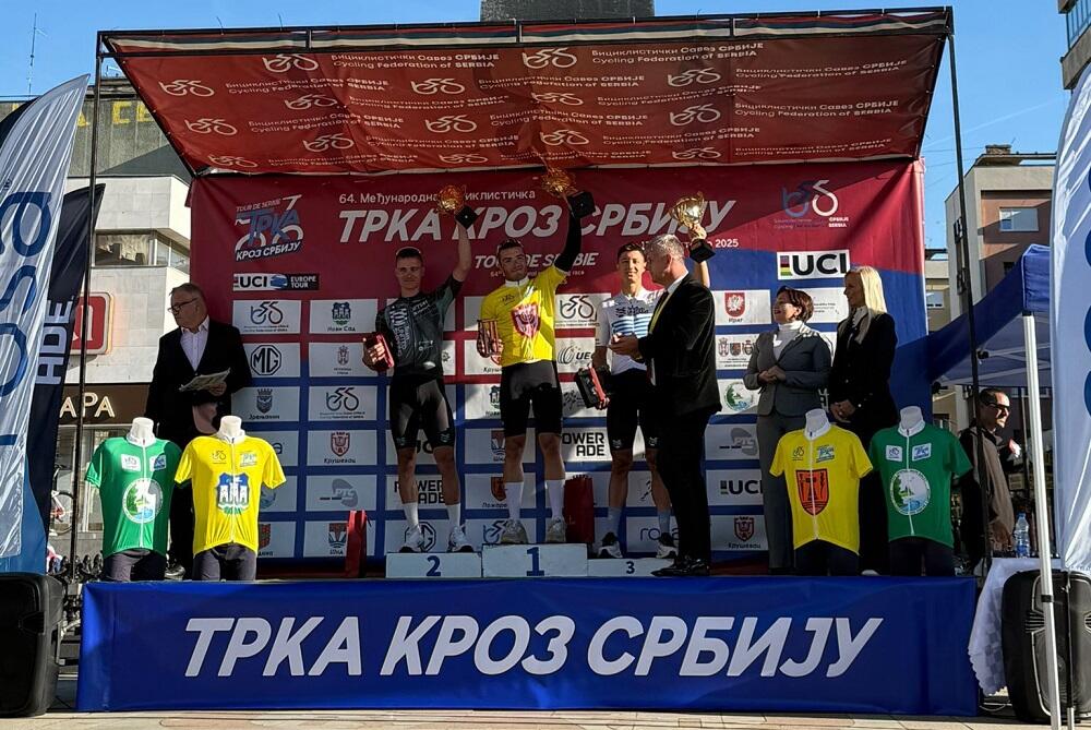 Il podio finale del Tour de Serbie