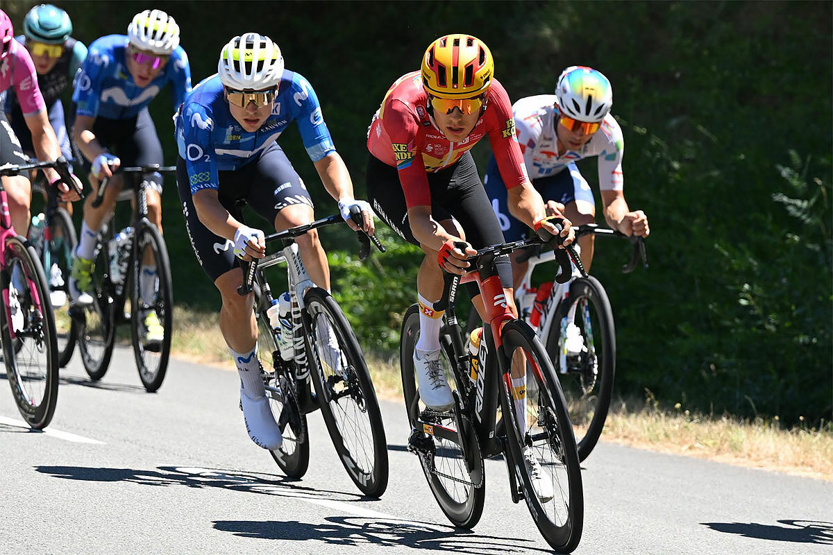 Torstein Træen nel corso della quarta tappa del Tour de France 2026 © Uno-X Mobility