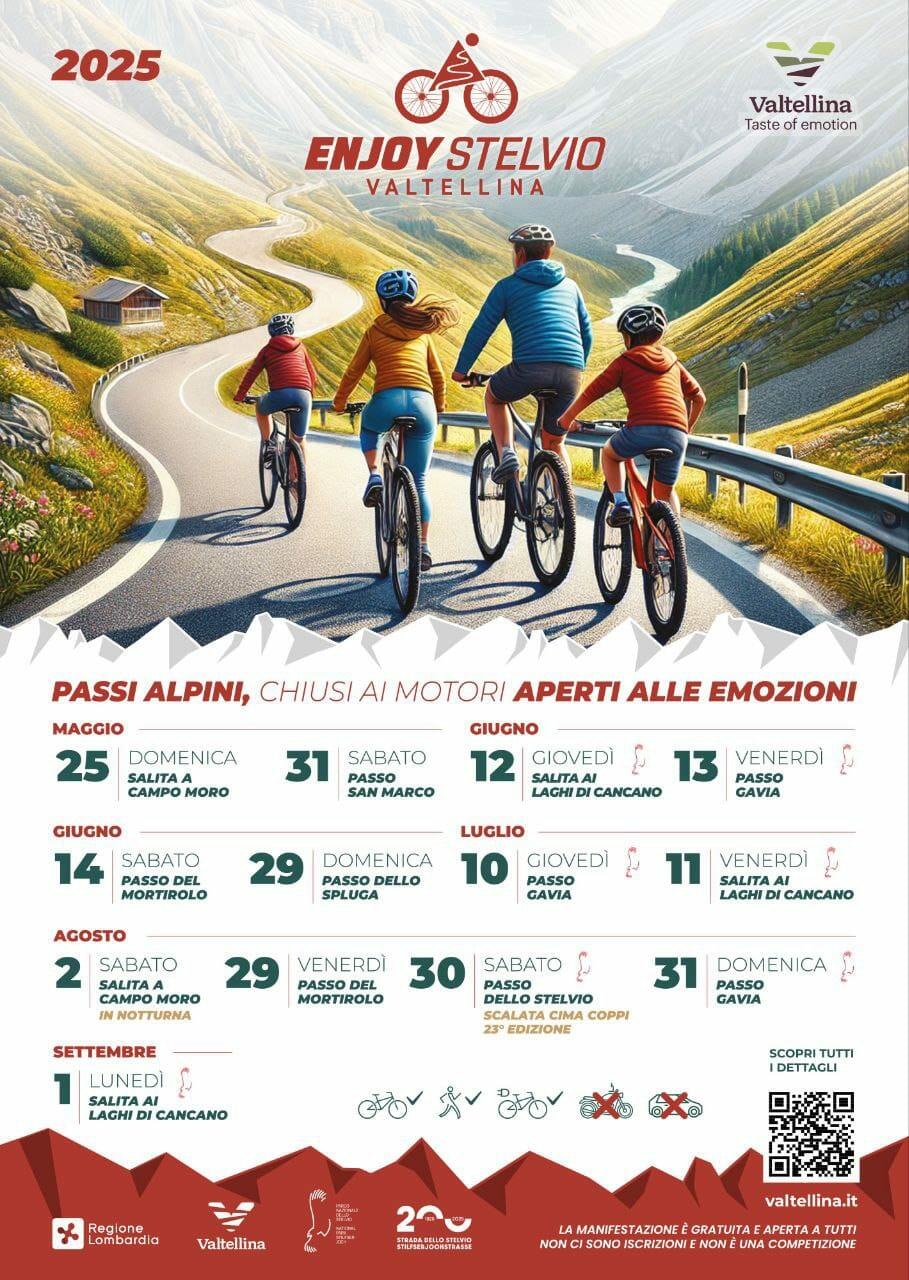 Il programma ufficiale di Enjoy Stelvio Valtellina © Valtellina via Facebook