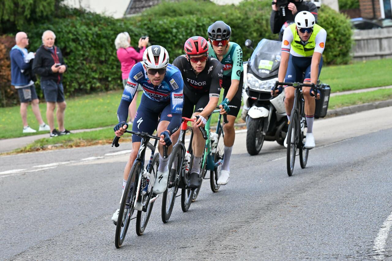 Casper Pedersen in fuga al Tour of Britain 2025 @ X Soudal Quick-Step