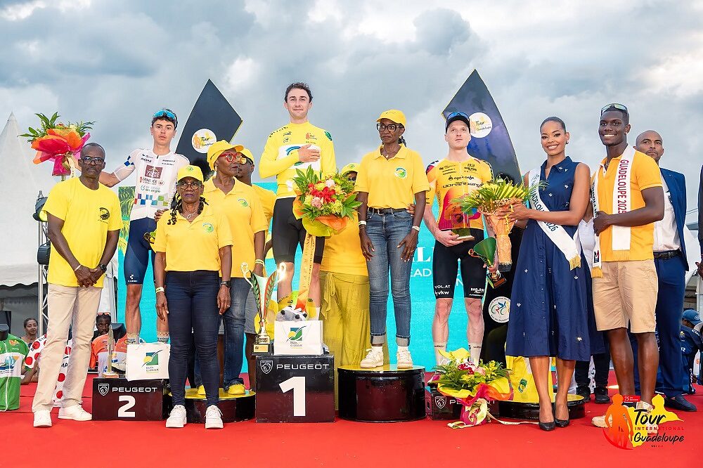Il podio finale del Tour de la Guadeloupe