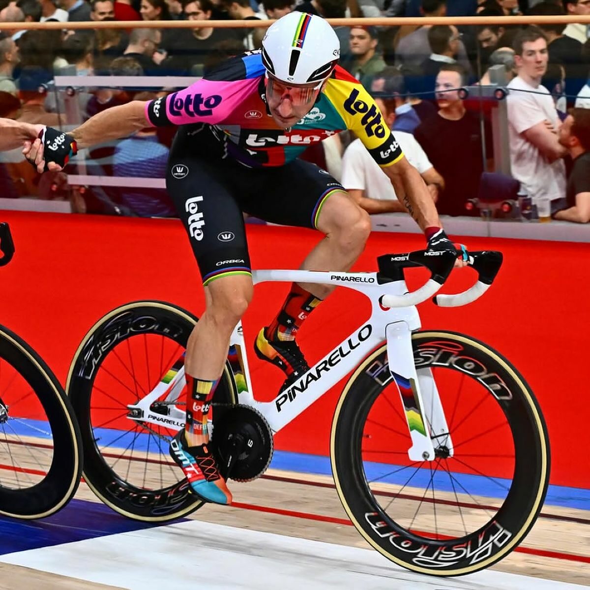 Elia Viviani alla Sei Giorni di Gand 2025 ©Marc Van Hecke