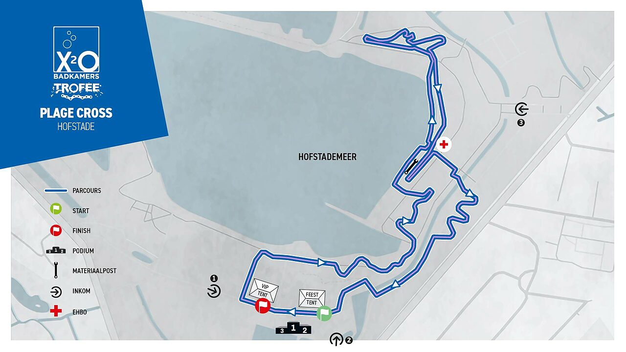 Il percorso del Plage Cross di Hofstade 2025 © X2O Trofee