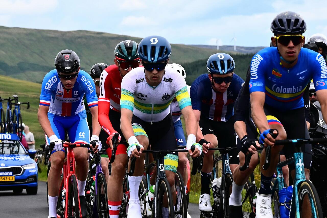 Matthew Dinham ha concluso al 7° posto i mondiali di Glasgow 2023 © via X @AusCyclingTeam