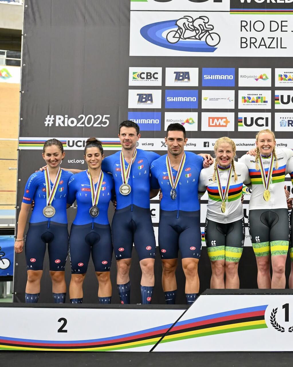 Argento per il tandem azzurro nello sprint ai mondiali su pista di paraciclismo di Rio 2025 ©SWpix.com
