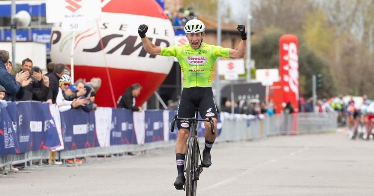 Filippo D'Aiuto ha conquistato il suo primo successo da professionista alla Settimana Coppi e Bartali © Pagina Facebook General Store-Essegibi-F.lli Curia