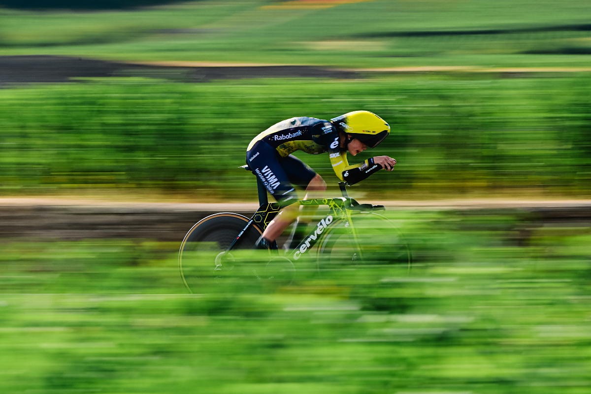Lieke Nooijen, a lungo in testa ©Tour de France Femmes avec Zwift