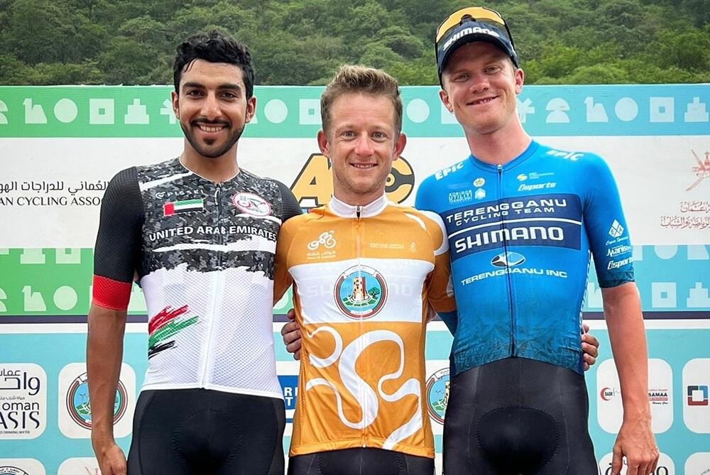 Il podio finale del Tour of Salalah