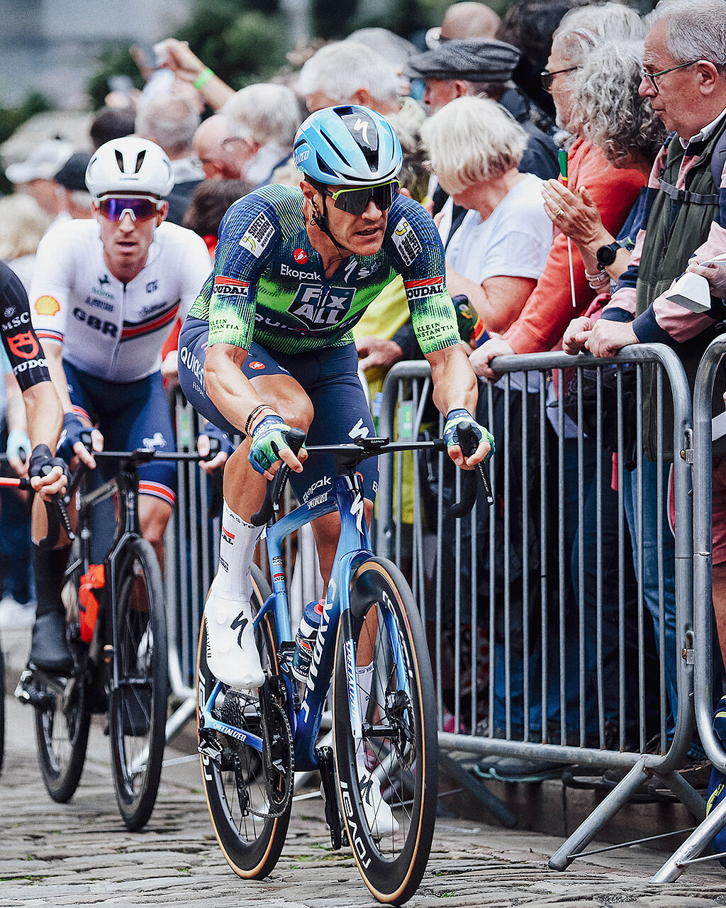 Jasper Stuyven durante la prima tappa del Tour of Britain 2026 ©gettysport