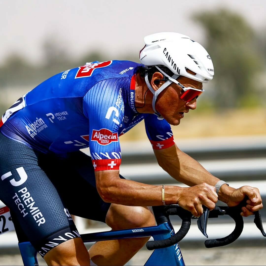 Silvan Dillier in fuga nella prima tappa dell'UAE Tour 2026 ©Luca Bettini/Sprint Cycling