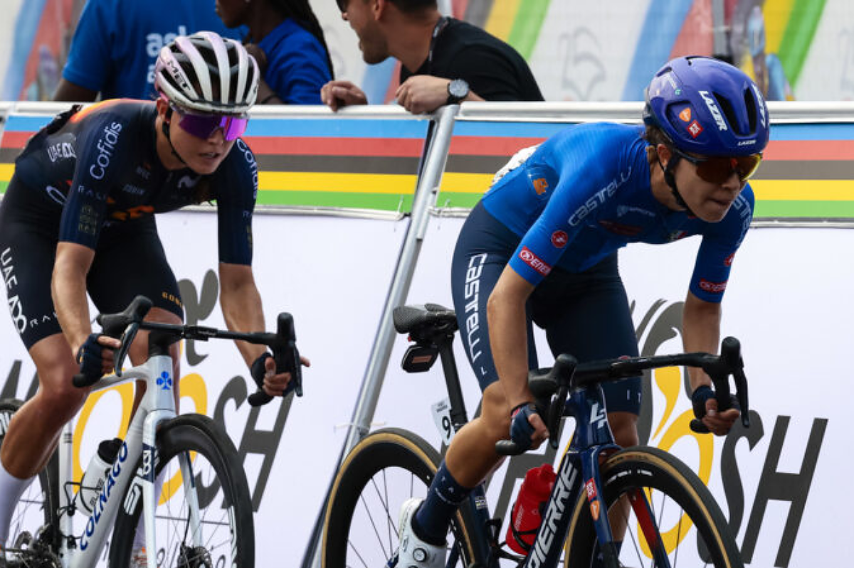 Eleonora Ciabocco durante il mondiale 2025 ©Federciclismo (Foto Sprint Cycling)