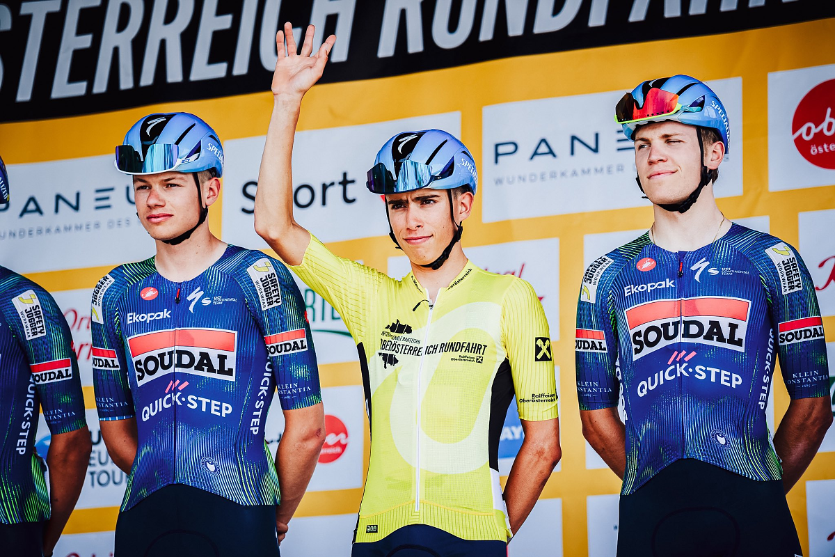 Henrique Bravo in maglia gialla al recente Oberösterreich Rundfahrt ©Soudal Quick-Step