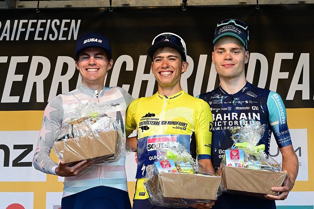 Il podio finale dell'Oberösterreich Rundfahrt