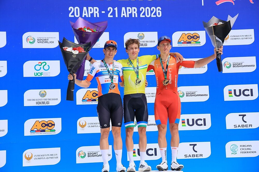 Il podio finale del Grand Prix Fergana