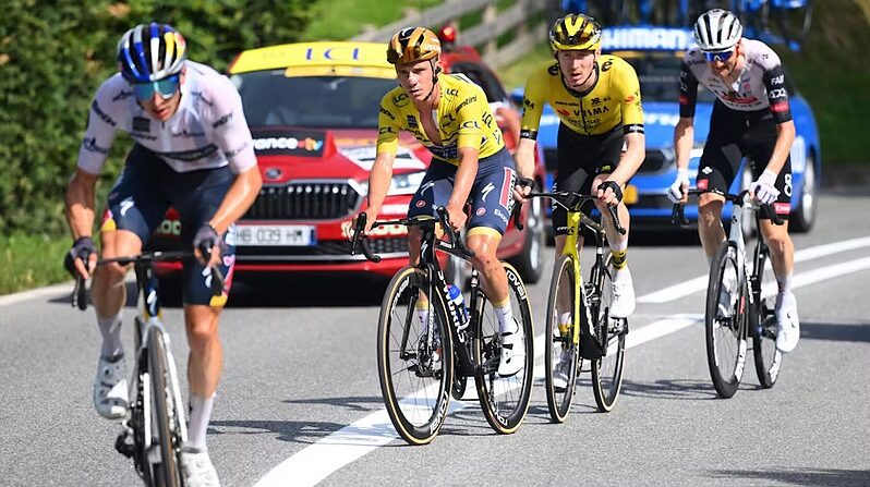 Lipowitz scatta, Evenepoel non risponde (Vincent Kalut/Photo News/Imago)