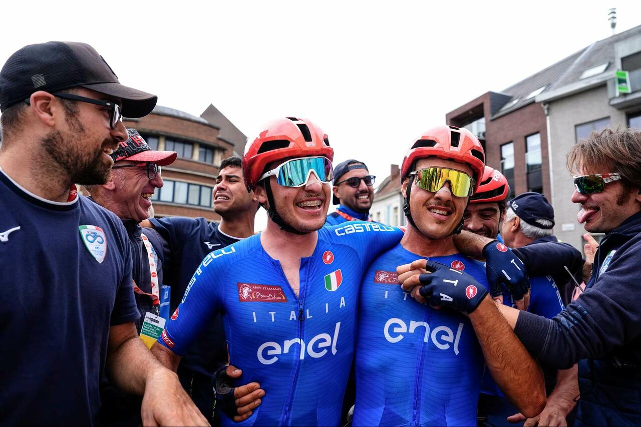 Federico Andreoli e Francesco Di Felice riportano al successo nella prova in linea dei Mondiali di paraciclismo di Ronse ©FCI