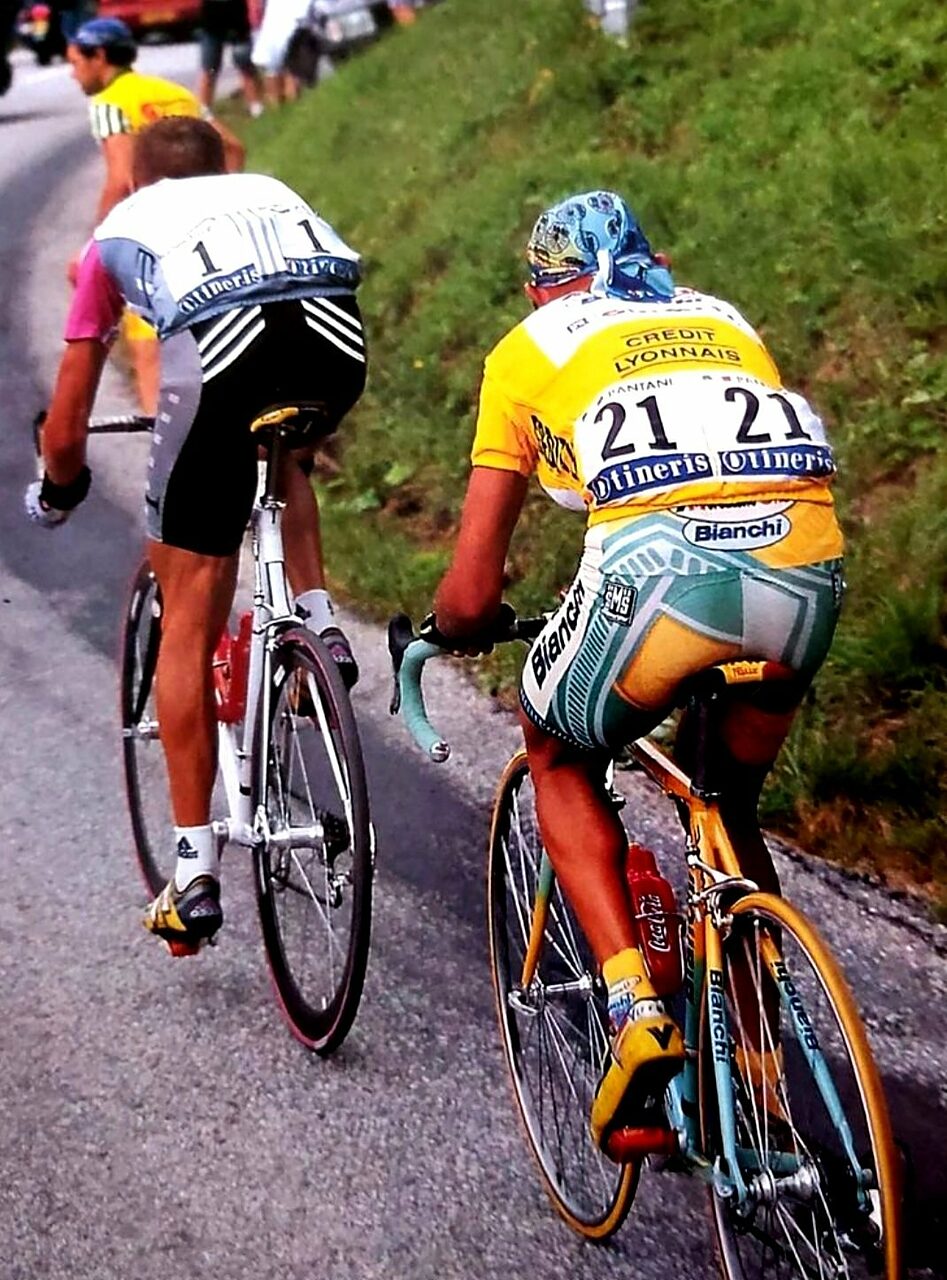 Marco Pantani sulla ruota di Jan Ullrich, Tour de France 1998