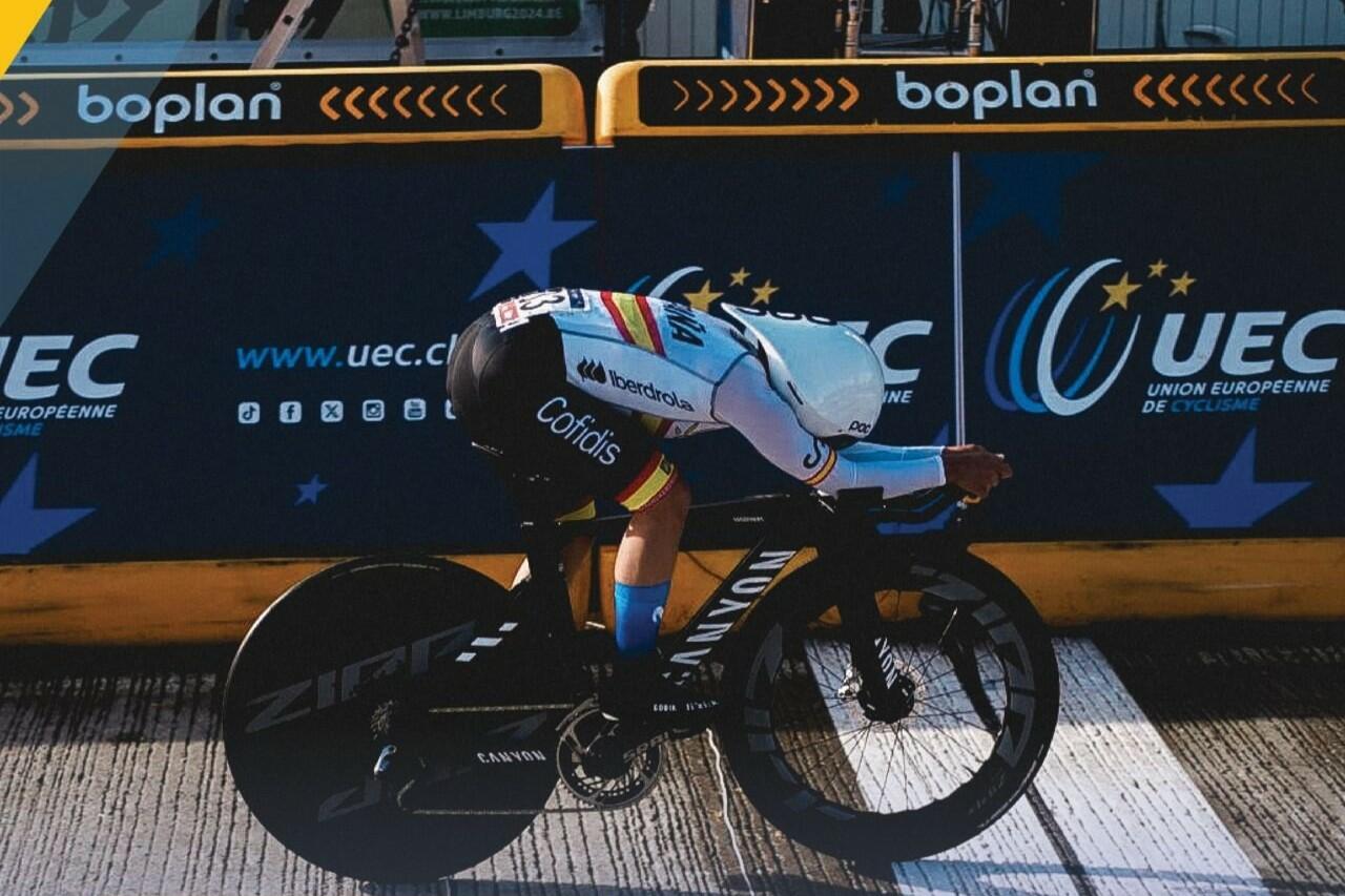 Paula Ostiz Taco taglia il traguardo © UEC Cycling