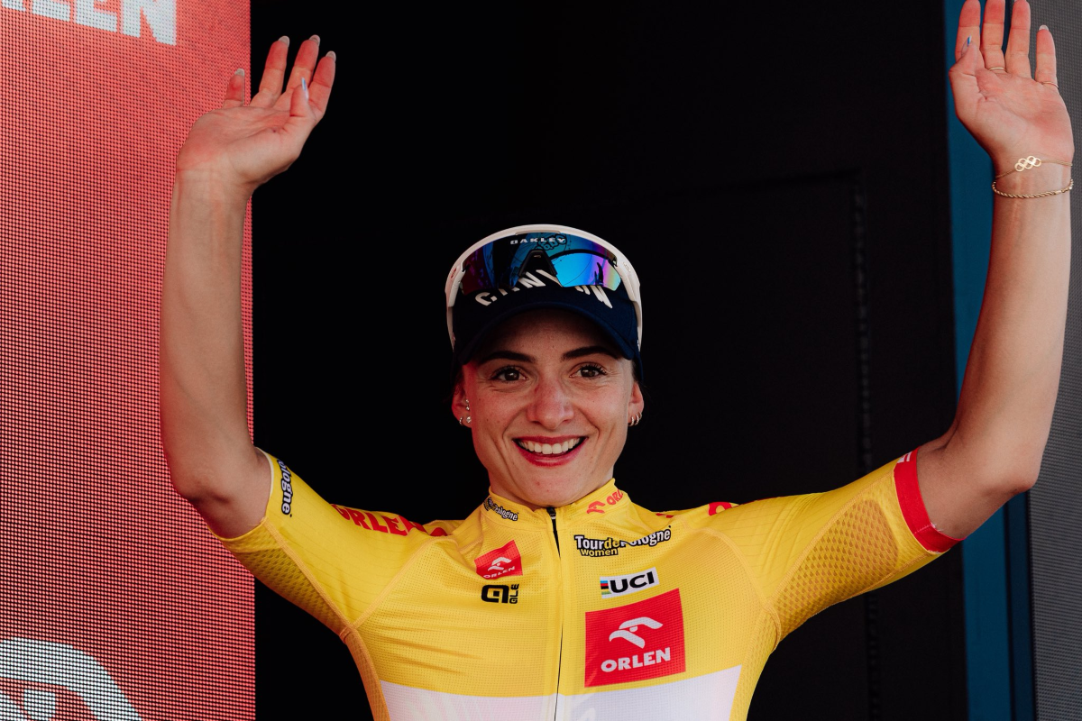 Chiara Consonni in maglia di leader ©Canyon//SRAM zondacrypto