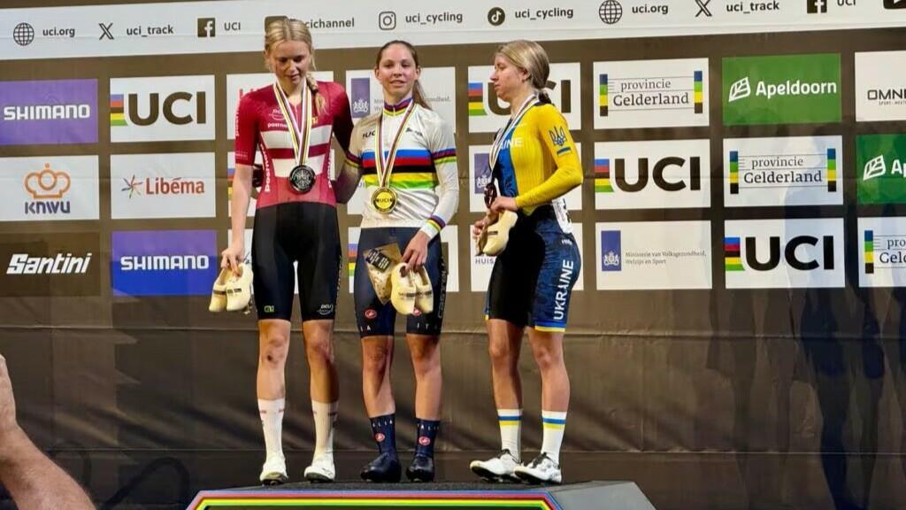 Terzo oro per l'Italia ai mondiali su pista juniores di Apeldoorn con Chantal Pegolo nell'Eliminazione ©FCI