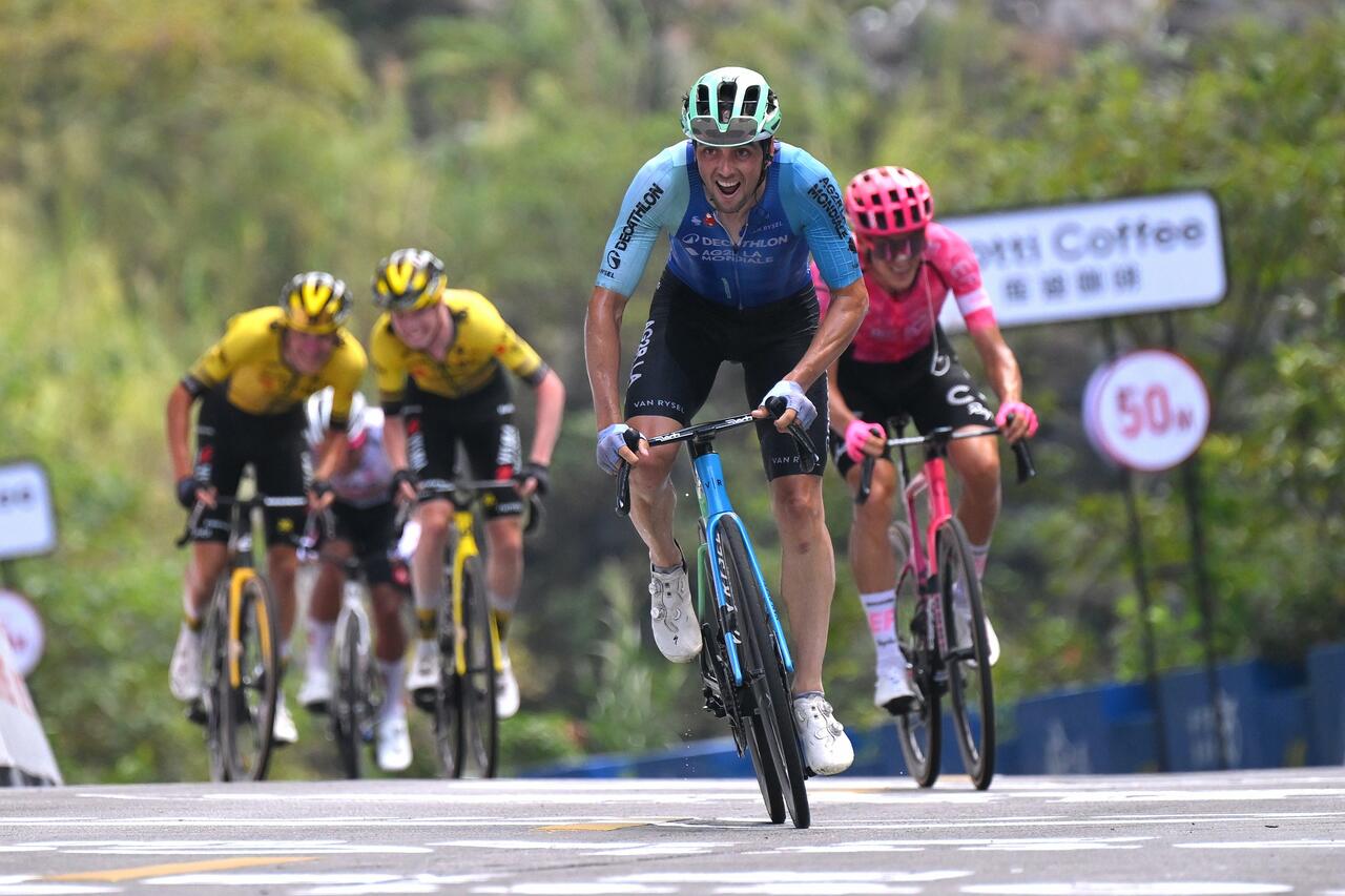 Victor Lafay secondo a Nongla, in quella che potrebbe essere l'ultima corsa della sua carriera (© Getty)