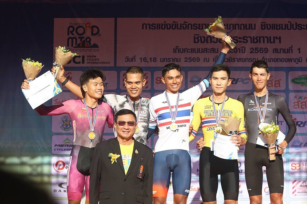 Il podio dei Campionati Thailandesi a cronometro