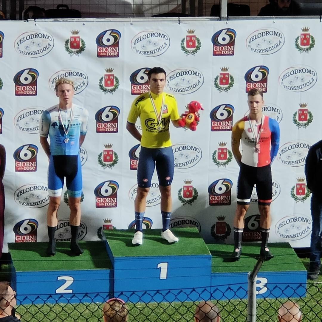 Ares Costa vince lo Scratch Under 23 nella 6 Giorni delle Rose a Fiorenzuola ©SC Padovani via IG