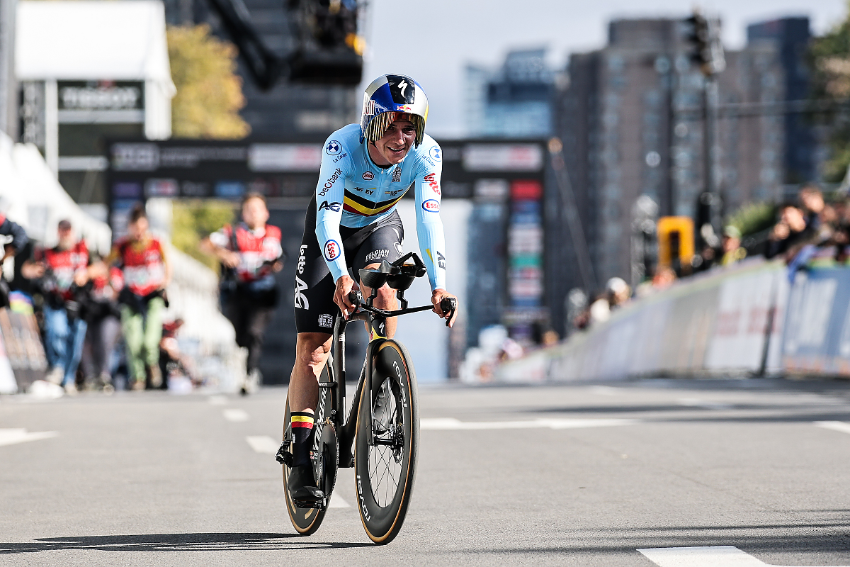 Remco Evenepoel vince la crono mondiale di Montréal ©UCI Cycling