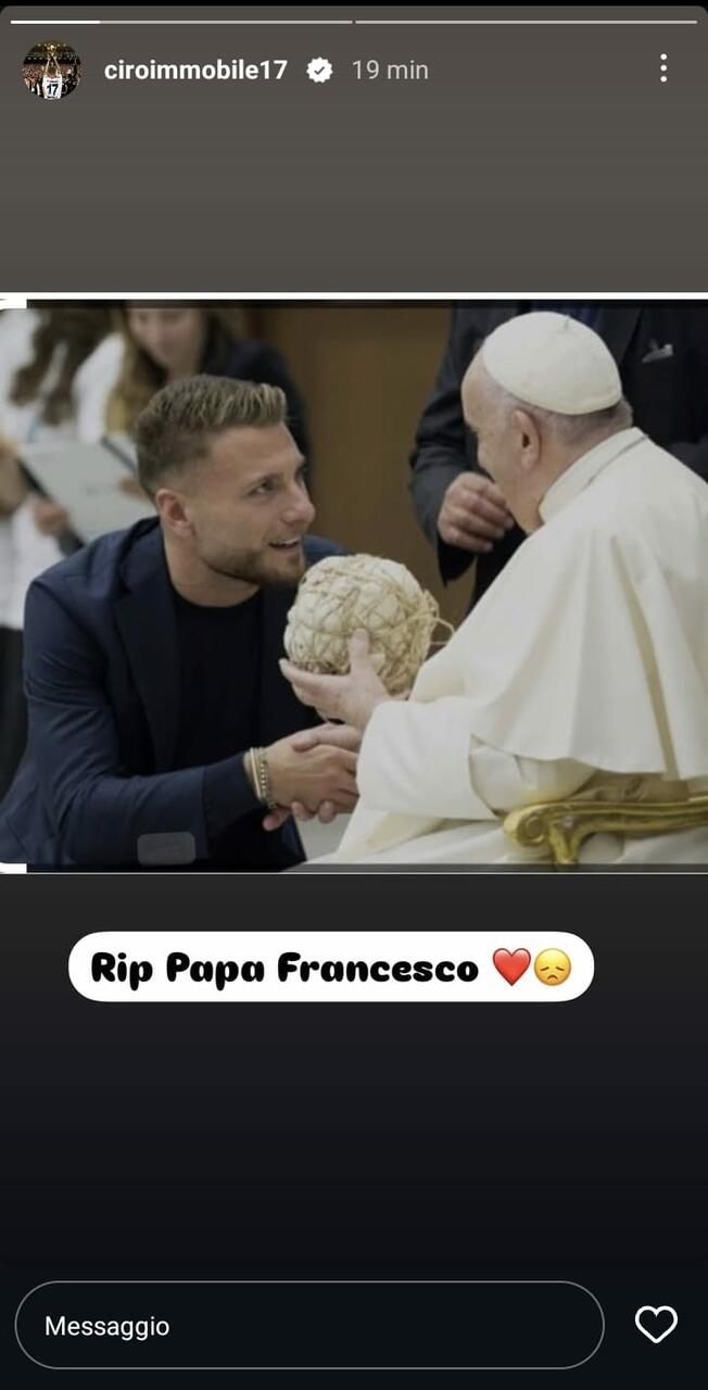 Immobile, Papa Francesco - Instagram
