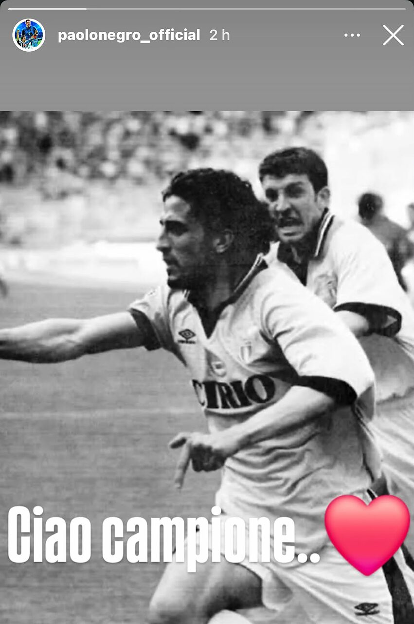 Paolo Negro, Protti - Storia Instagram