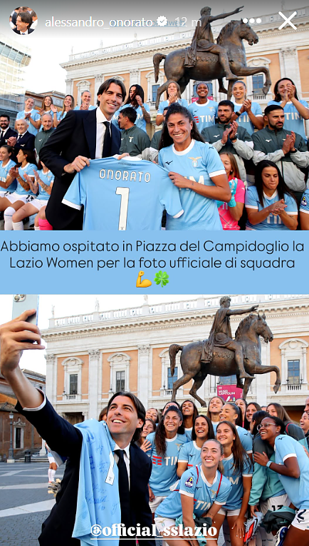 Alessandro Onorato con Lazio Women