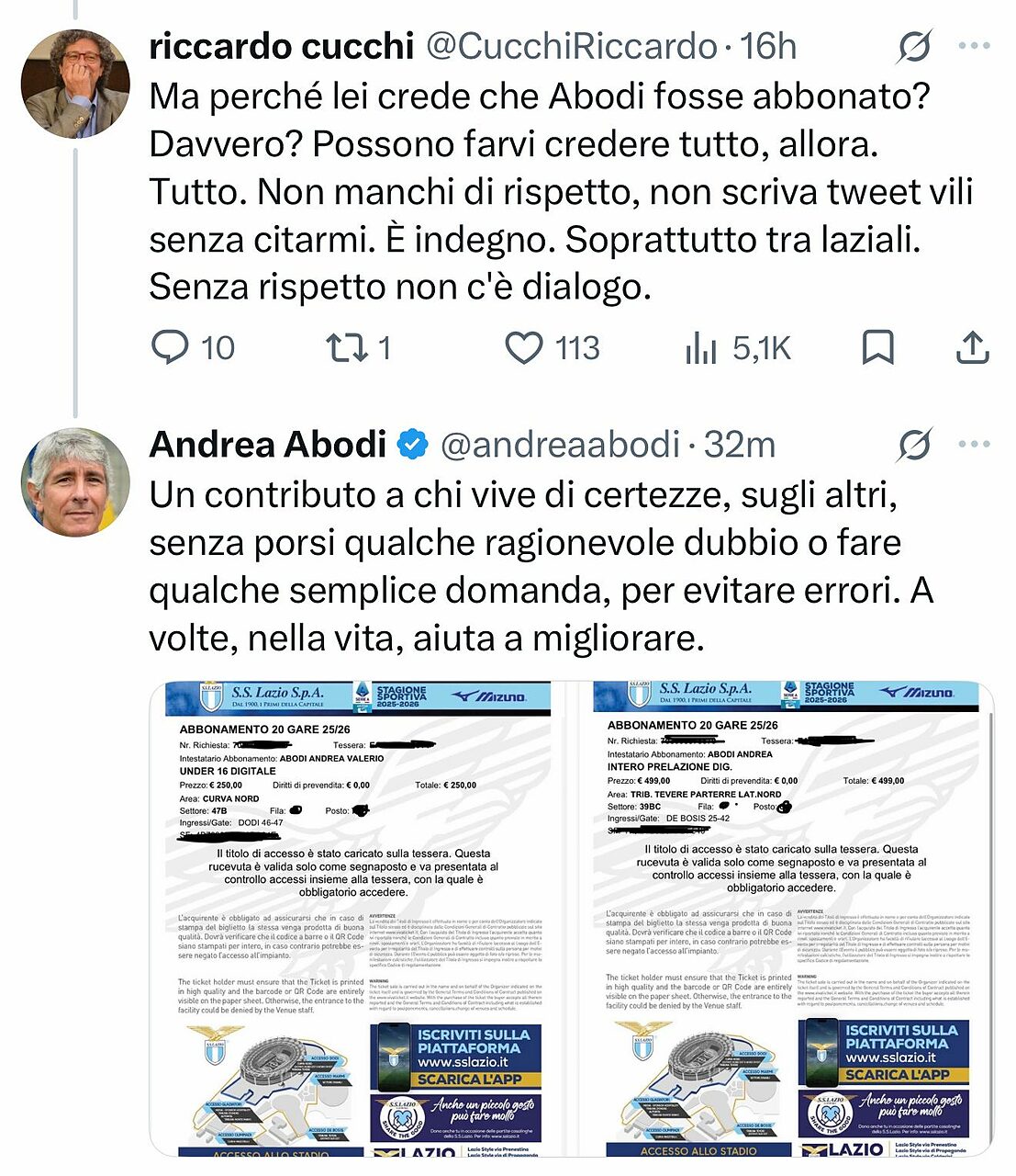 Cucchi, Abodi - X