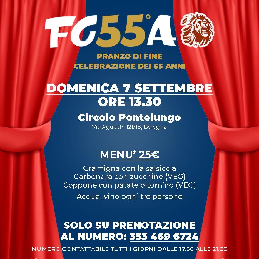 Fossa dei Leoni, domenica 7 settembre il pranzo per la festa dei 55 anni