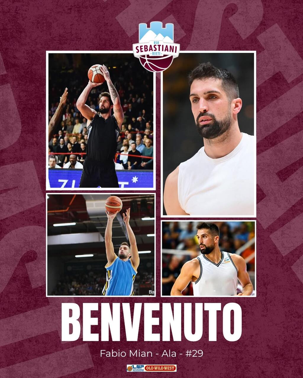 Ufficiale la firma di Fabio Mian con Rieti