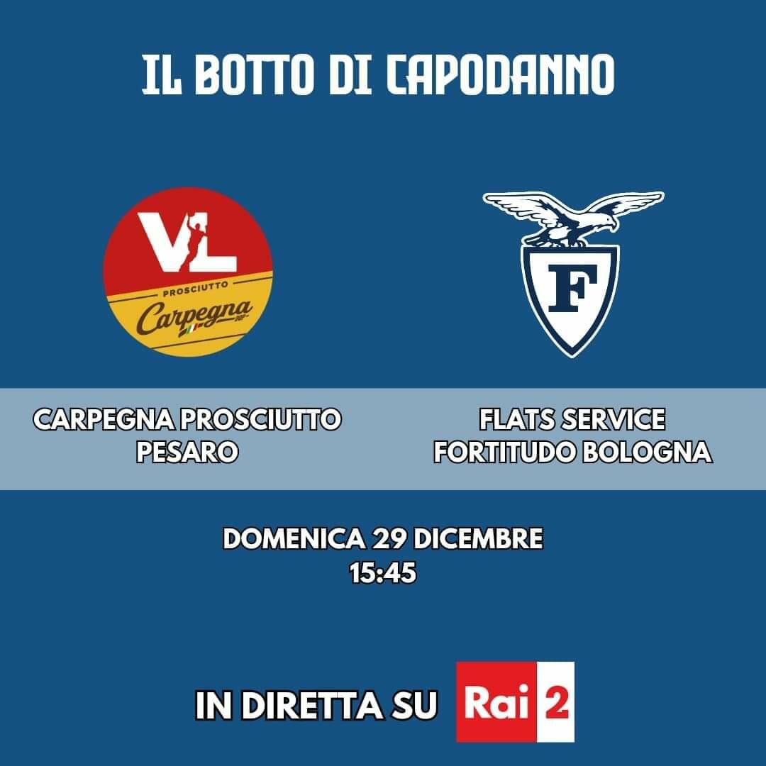 Pesaro-Fortitudo il 29 dicembre su Rai2