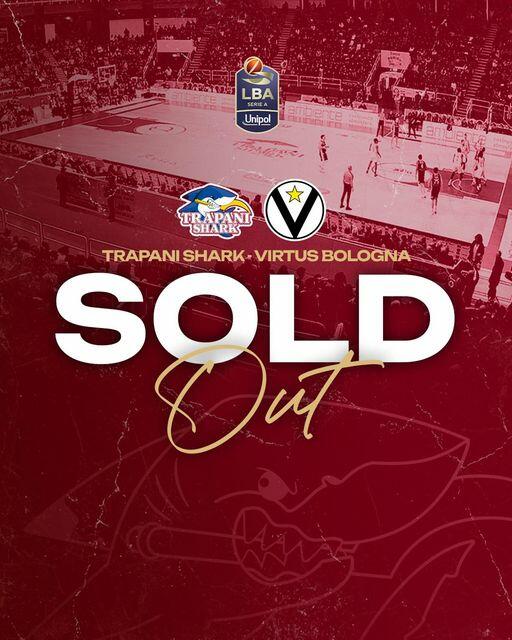 Sold out per Trapani - Virtus del 28 settembre