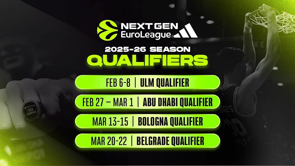 Adidas NextGen EuroLeague 2025-26: tappa a Bologna a Marzo