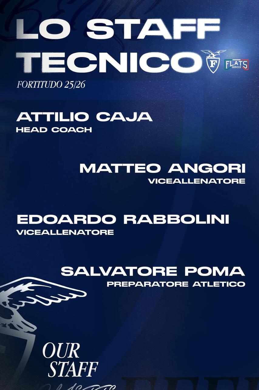 Lo staff tecnico della stagione 2025-26 della Fortitudo