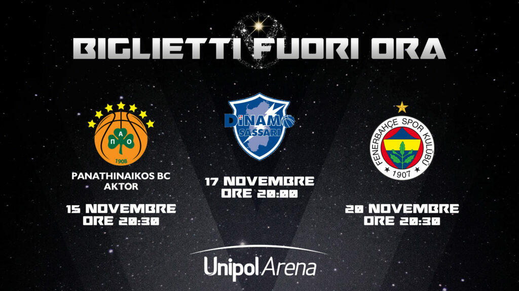 Virtus, la biglietteria per Panathinaikos, Sassari e Fenerbache