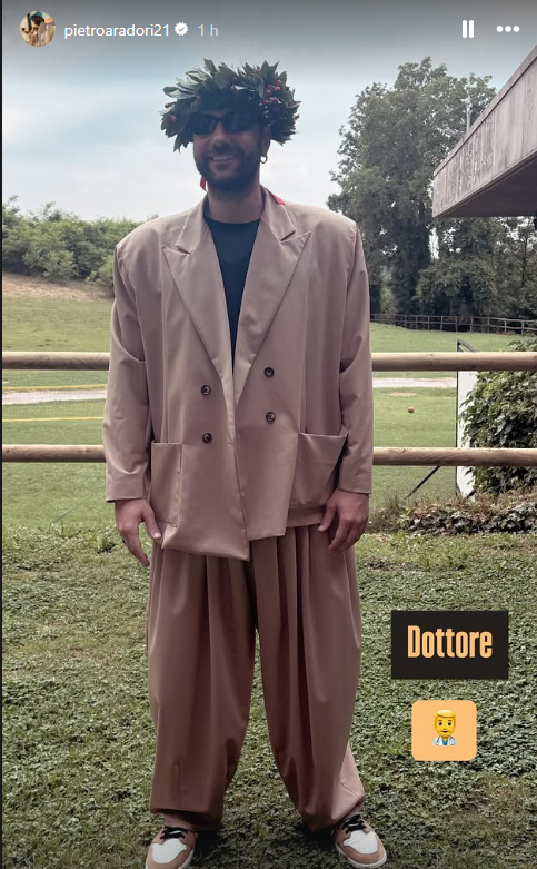 La laurea di Pietro Aradori