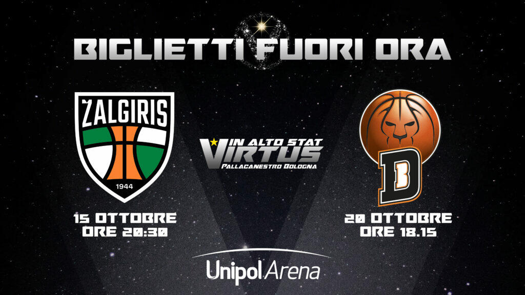 Virtus, aperta la biglietteria per le partite con Zalgiris e Tortona