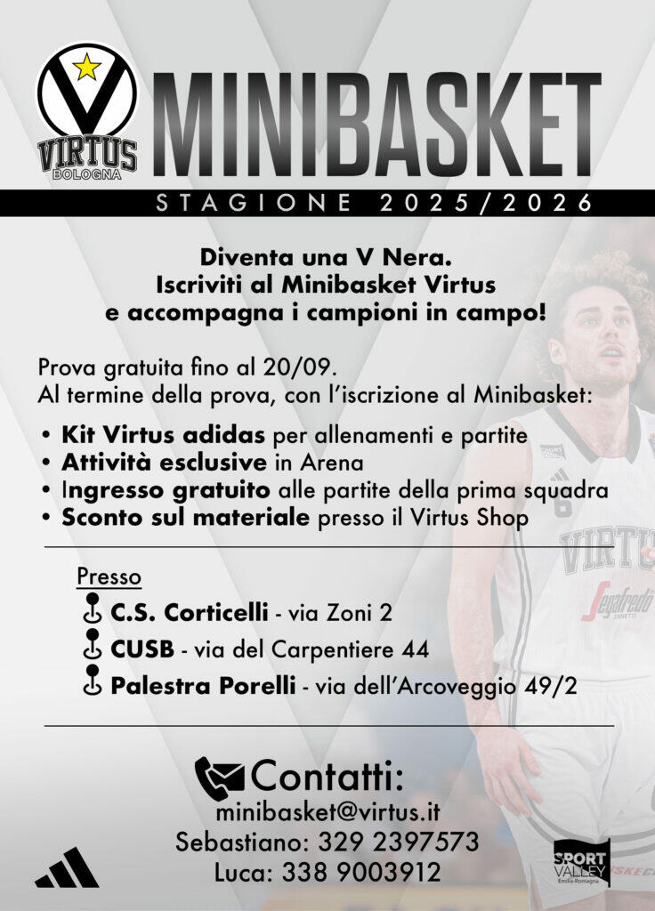 Minibasket Virtus, al via la stagione 2025-2026