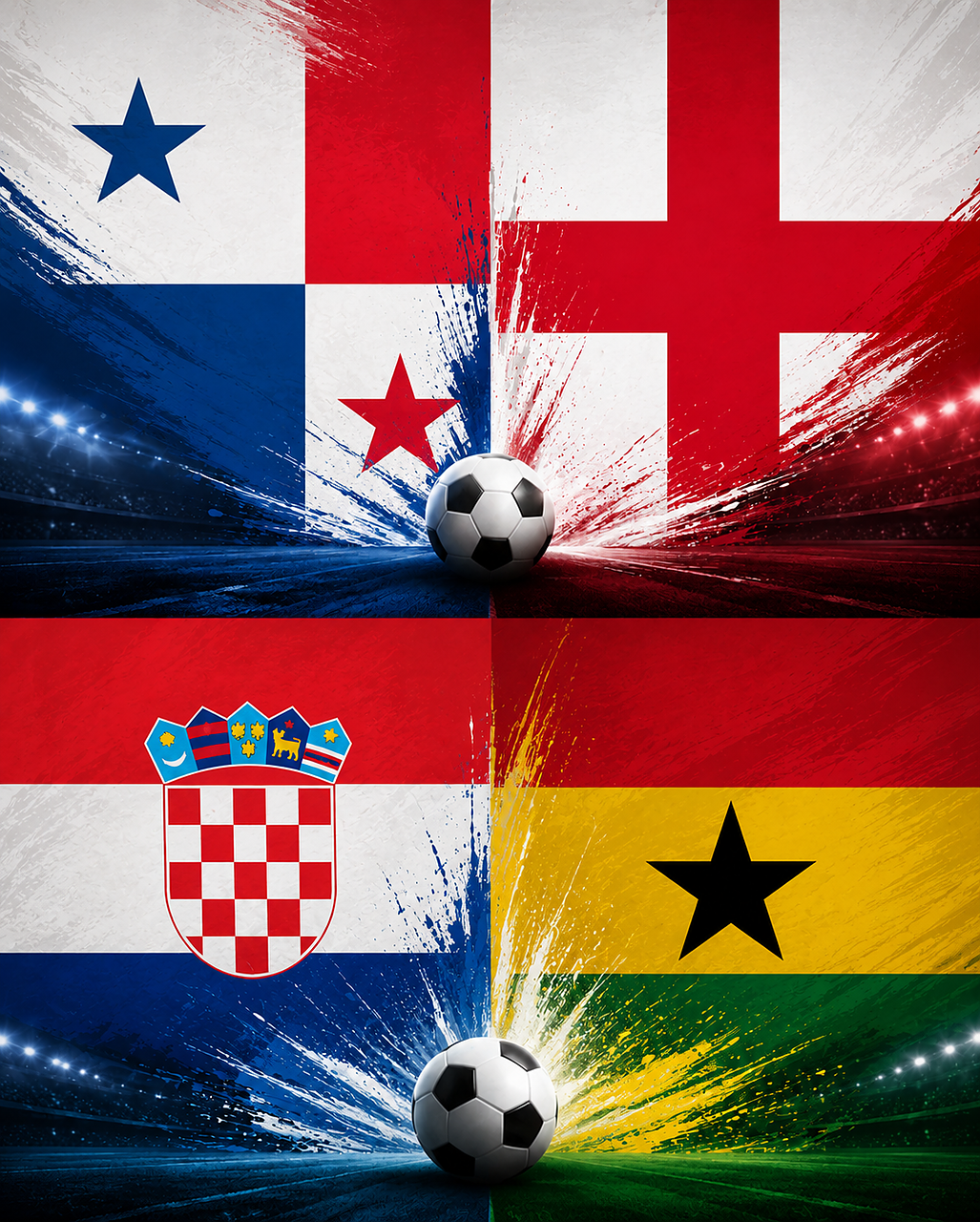 Panama Inghilterra e Croazia Ghana