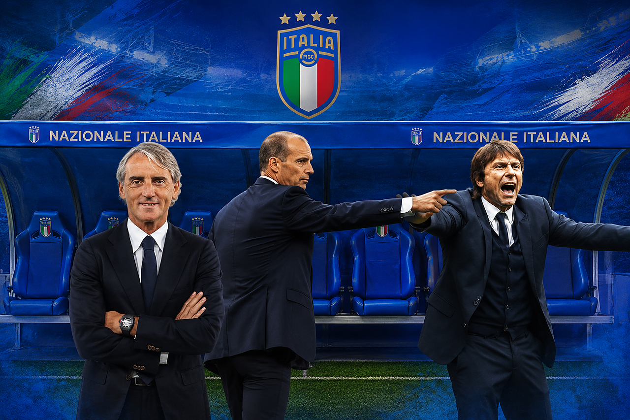 Panchina azzurra: Mancini, Conte, Allegri