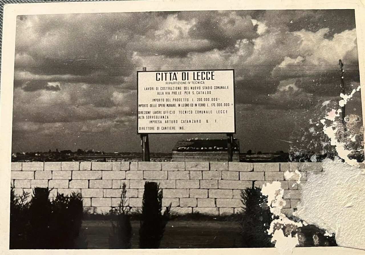 cartello inizio lavori stadio via del mare