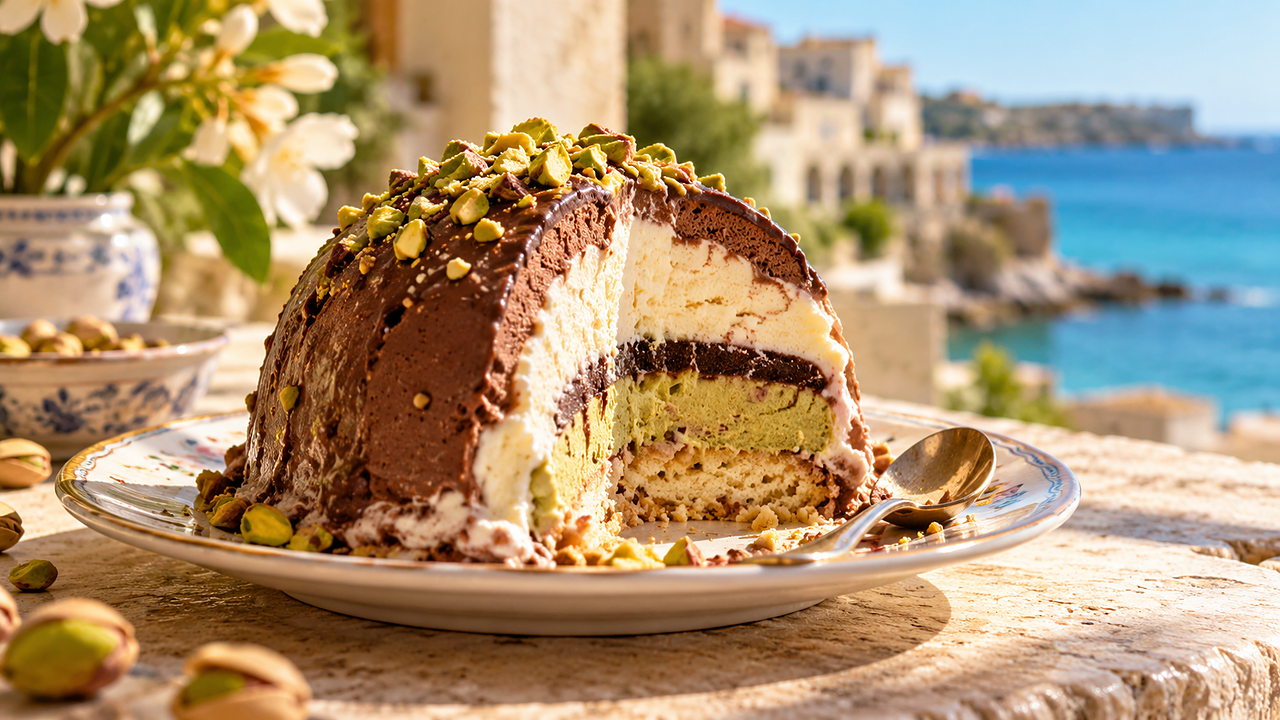 Spumone salentino: la ricetta con gelato e cuore di Pan di Spagna