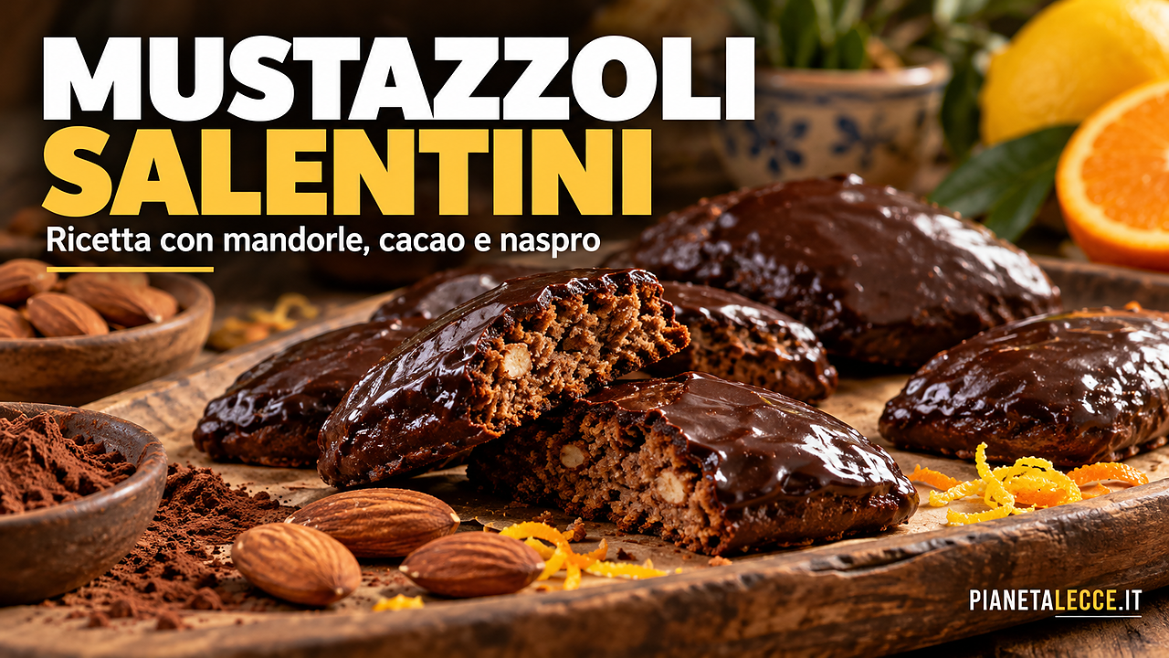 Mustazzoli salentini: la ricetta con mandorle, cacao e naspro