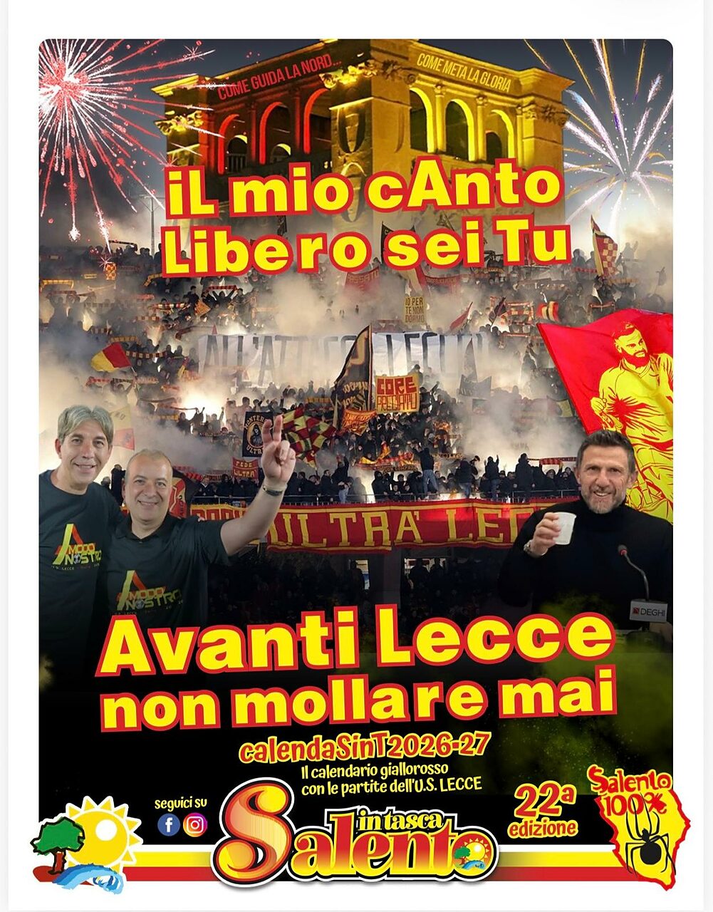 “Avanti Lecce, non mollare mai”: arriva il calendario di Salento in Tasca