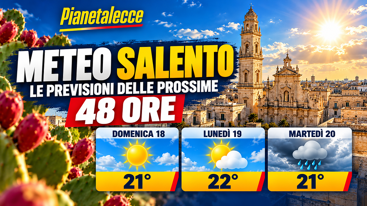 Meteo Salento, le prossime 48 ore: sole fino a lunedì, poi più nubi
