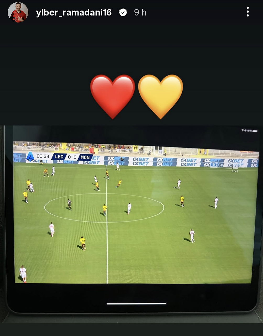 Ramadani non dimentica il Lecce: il giorno dopo la sua partita guarda i giallorossi